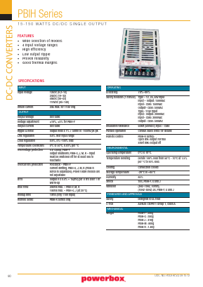 PBIH-2412M Datasheet PDF Powerbox