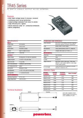 TR45A24-21A11 Datasheet PDF Powerbox