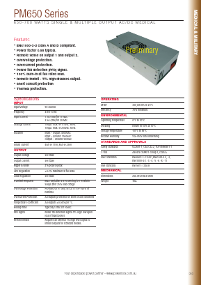 PM650-17 Datasheet PDF Powerbox