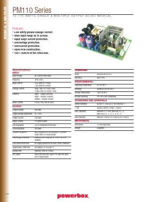PM110 Datasheet PDF Powerbox