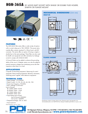 HGN-365A01S-192D Datasheet PDF PowerDynamics, Inc