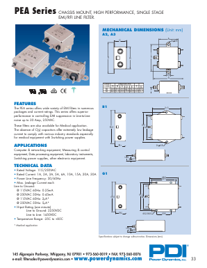 PEA30W-00-1M Datasheet PDF PowerDynamics, Inc