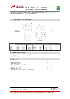 PS1260-390M Datasheet PDF PREMO CORPORATION S.L