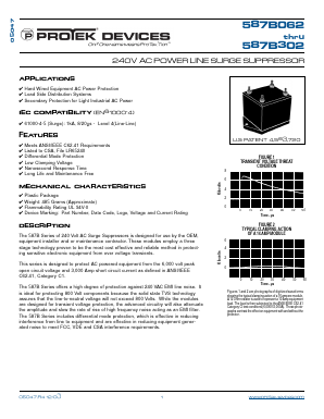 587B162 Datasheet PDF Protek Devices