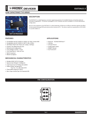 ESOT24LCC-2_10 Datasheet PDF Protek Devices
