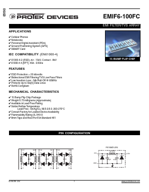 EMIF6-100FC-T73-1 Datasheet PDF Protek Devices