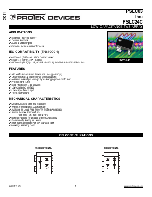 PSLC05C-LF-T7 Datasheet PDF Protek Devices