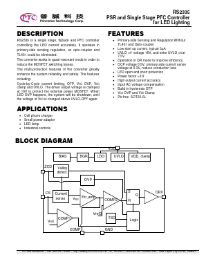RS2335 Datasheet PDF Princeton Technology