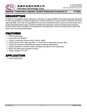 PT2353 Datasheet PDF Princeton Technology