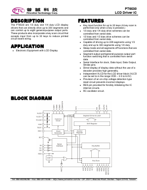 PT6530 Datasheet PDF Princeton Technology