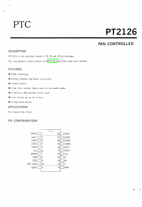 PT2126-F4A-NNMI-P Datasheet PDF Princeton Technology