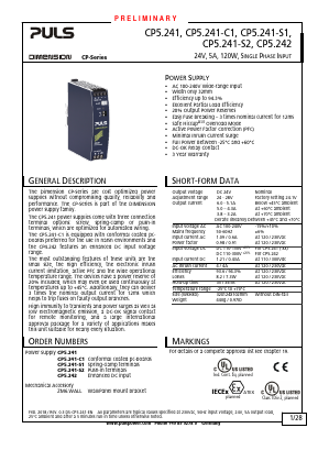 CP5.241-S1 Datasheet PDF PULS GmbH