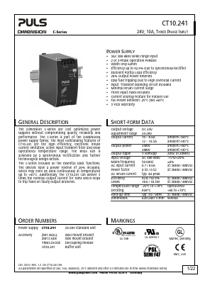 CT10.241 Datasheet PDF PULS GmbH