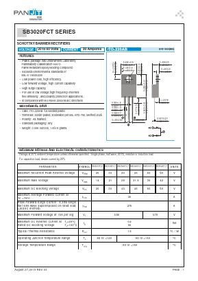 SB3050FCT Datasheet PDF PANJIT INTERNATIONAL