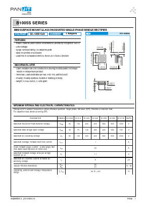 B101S Datasheet PDF PANJIT INTERNATIONAL