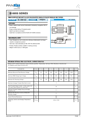 B101S Datasheet PDF PANJIT INTERNATIONAL
