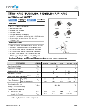 D1NA80 Datasheet PDF PANJIT INTERNATIONAL