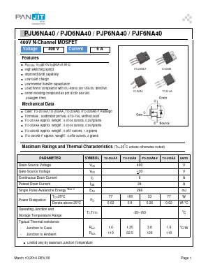 P6NA40 Datasheet PDF PANJIT INTERNATIONAL