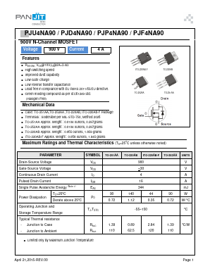 P4NA90 Datasheet PDF PANJIT INTERNATIONAL