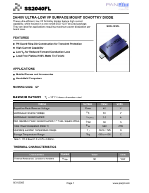 SS2040FLT/R7 Datasheet PDF PANJIT INTERNATIONAL