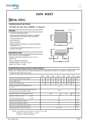 ER3J Datasheet PDF PANJIT INTERNATIONAL