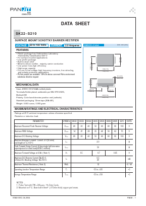 SK24 Datasheet PDF PANJIT INTERNATIONAL