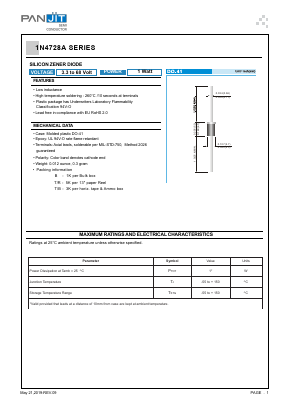 1N4728A Datasheet PDF PANJIT INTERNATIONAL