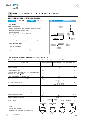 BAV70-AU Datasheet PDF PANJIT INTERNATIONAL