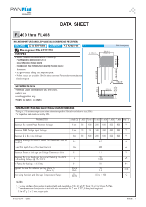 FL403 Datasheet PDF PANJIT INTERNATIONAL