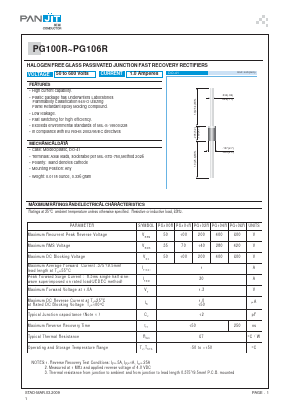 PG102R Datasheet PDF PANJIT INTERNATIONAL