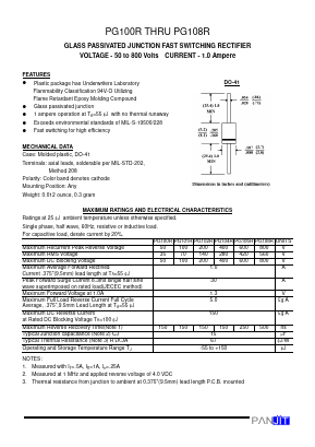 PG102R Datasheet PDF PANJIT INTERNATIONAL