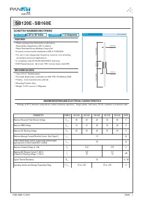 SB130E Datasheet PDF PANJIT INTERNATIONAL