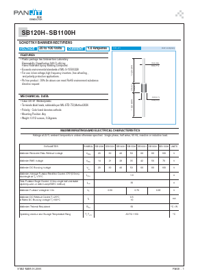 SB130H Datasheet PDF PANJIT INTERNATIONAL