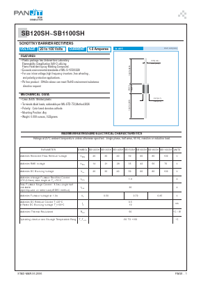 SB130SH Datasheet PDF PANJIT INTERNATIONAL