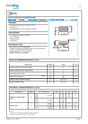 SX33L Datasheet PDF PANJIT INTERNATIONAL