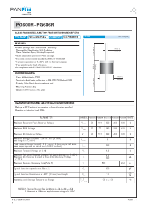 PG604R Datasheet PDF PANJIT INTERNATIONAL