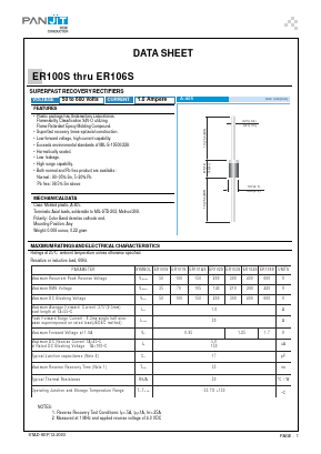 ER100S Datasheet PDF PANJIT INTERNATIONAL