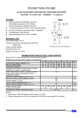 PG152R_ Datasheet PDF PANJIT INTERNATIONAL