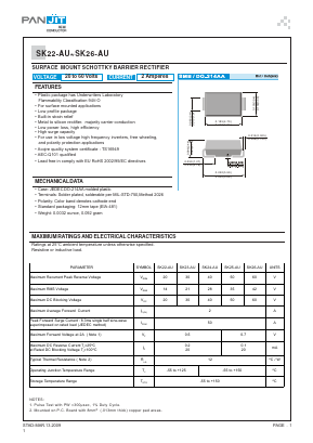 SK24-AU Datasheet PDF PANJIT INTERNATIONAL