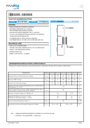 SB320E Datasheet PDF PANJIT INTERNATIONAL