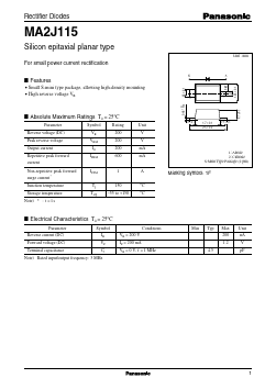 MA2J115 Datasheet PDF Panasonic Corporation