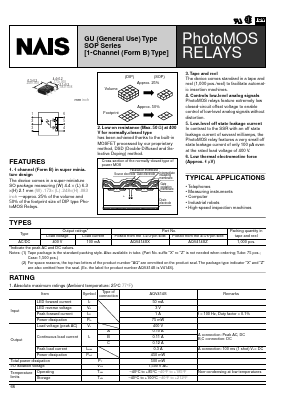 AQV414SZ Datasheet PDF Panasonic Corporation