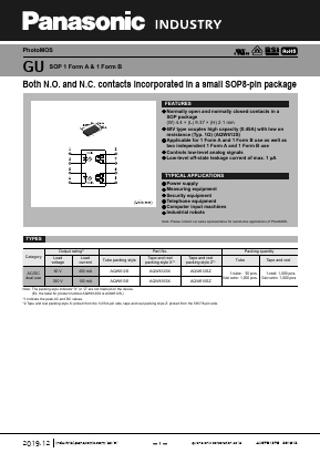 AQW610S Datasheet PDF Panasonic Corporation