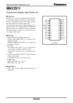 MN12511 Datasheet PDF Panasonic Corporation