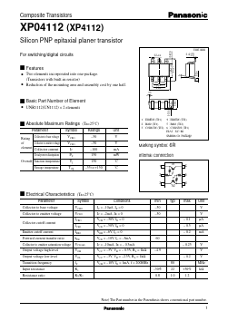 XP04112 Datasheet PDF Panasonic Corporation