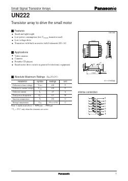 UN222 Datasheet PDF Panasonic Corporation