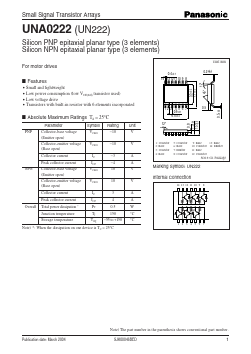 UN222 Datasheet PDF Panasonic Corporation