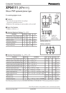 XP04111 Datasheet PDF Panasonic Corporation