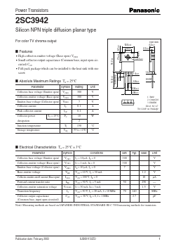 C3942 Datasheet PDF Panasonic Corporation
