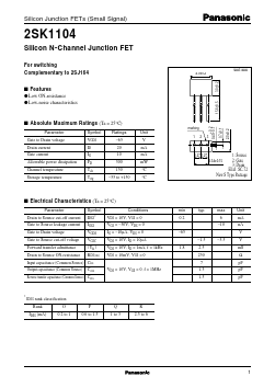 2SK1104 Datasheet PDF Panasonic Corporation